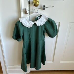 Janie & Jack Winter green girls dress - size 8